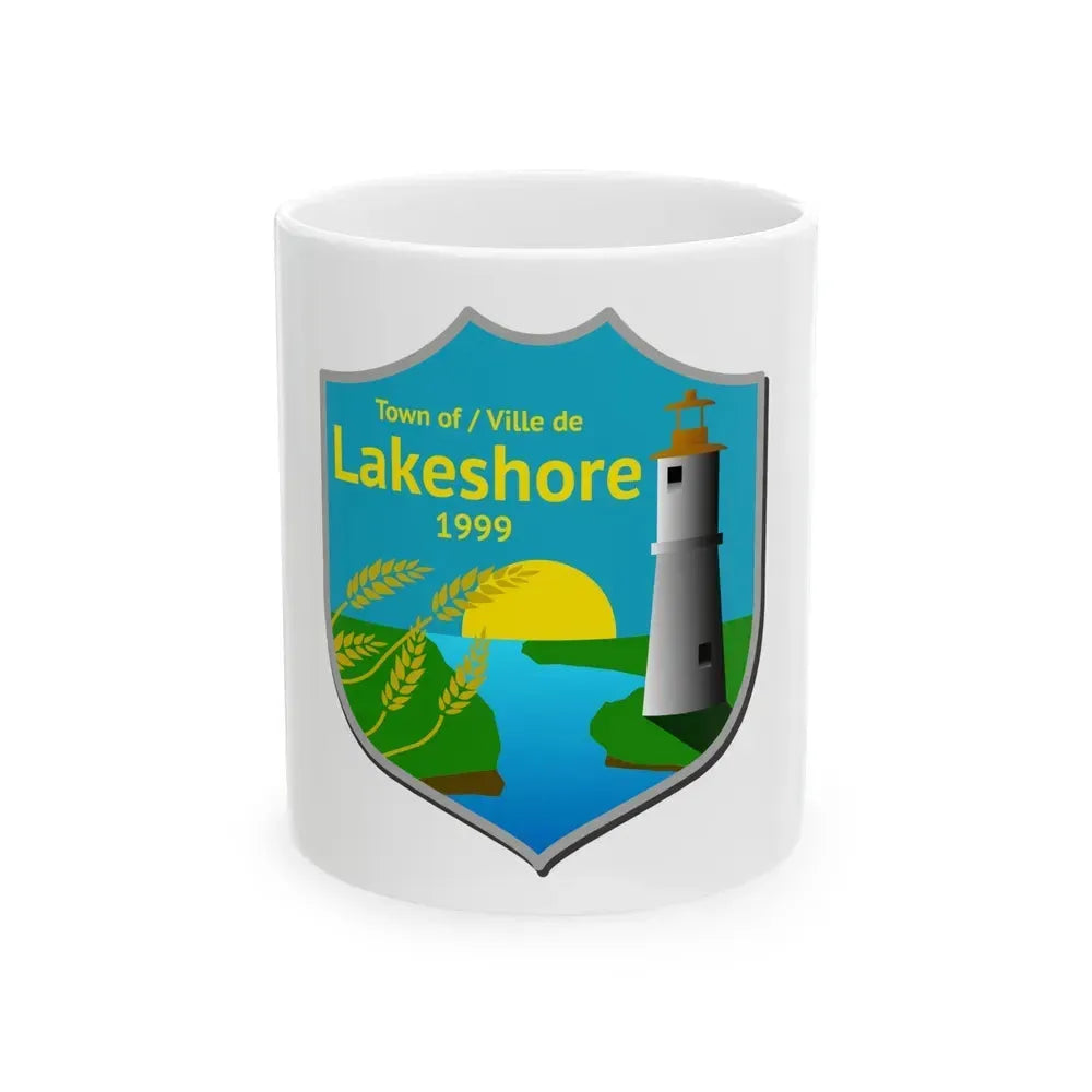 Flag of Lakeshore Ontario Canada - White Coffee Mug 11oz - Go Mug Yourself