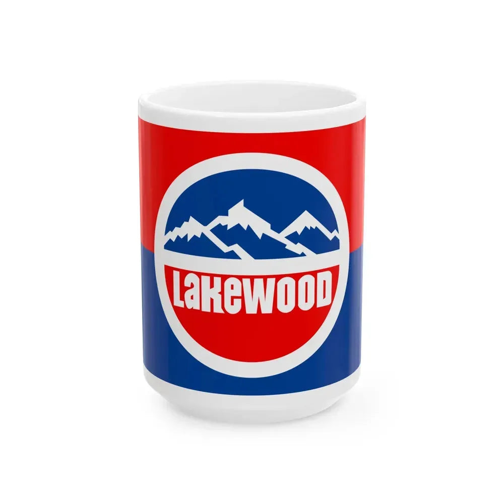 Flag of Lakewood Colorado (United States) White Coffee Mug 15oz - Go Mug Yourself