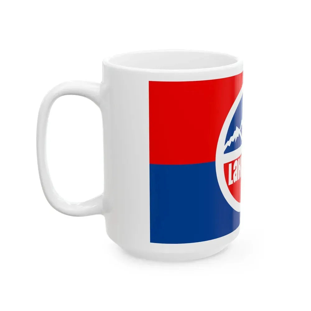 Flag of Lakewood Colorado (United States) White Coffee Mug - Go Mug Yourself