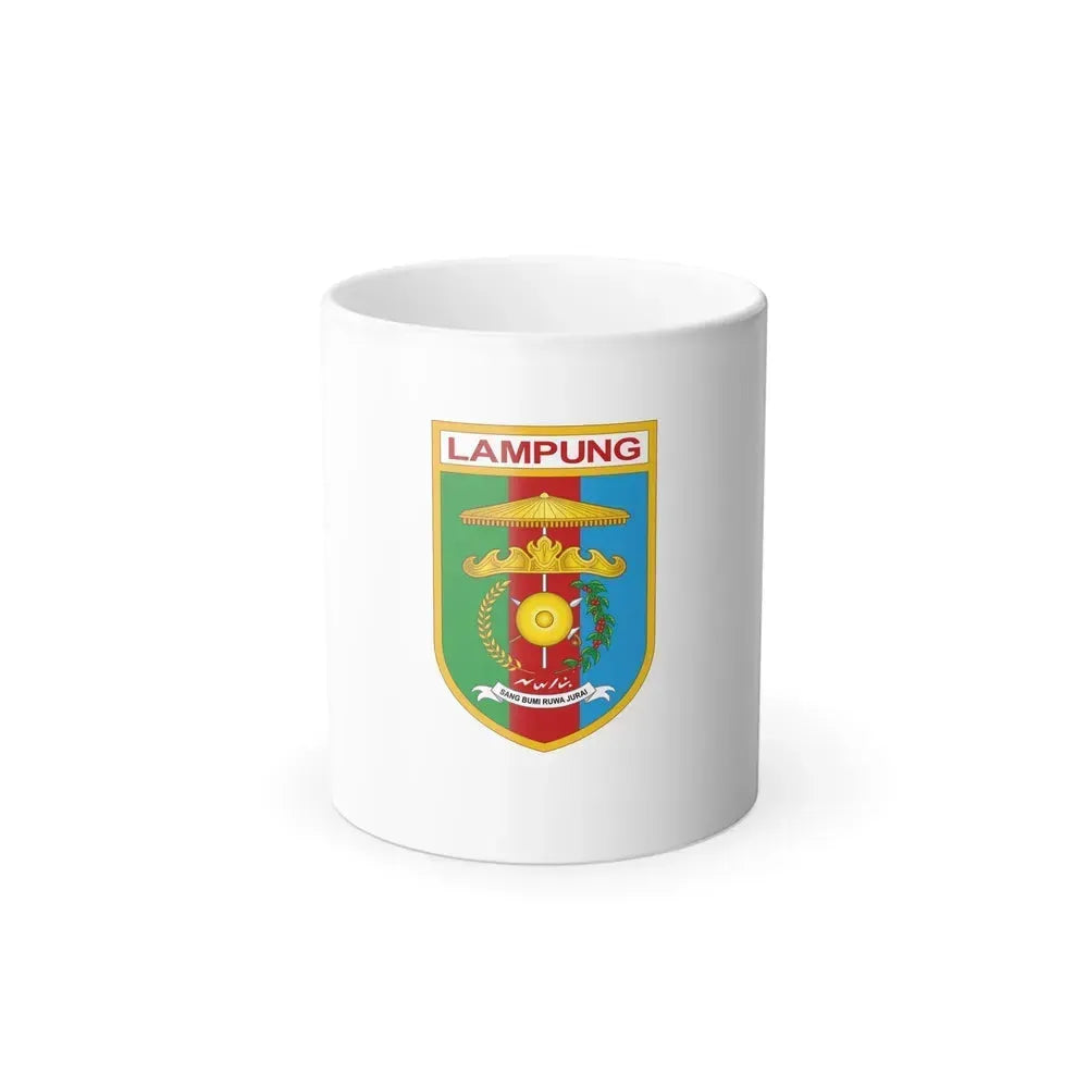 Flag of Lampung Indonesia - Color Changing Coffee Mug 11oz - Go Mug Yourself