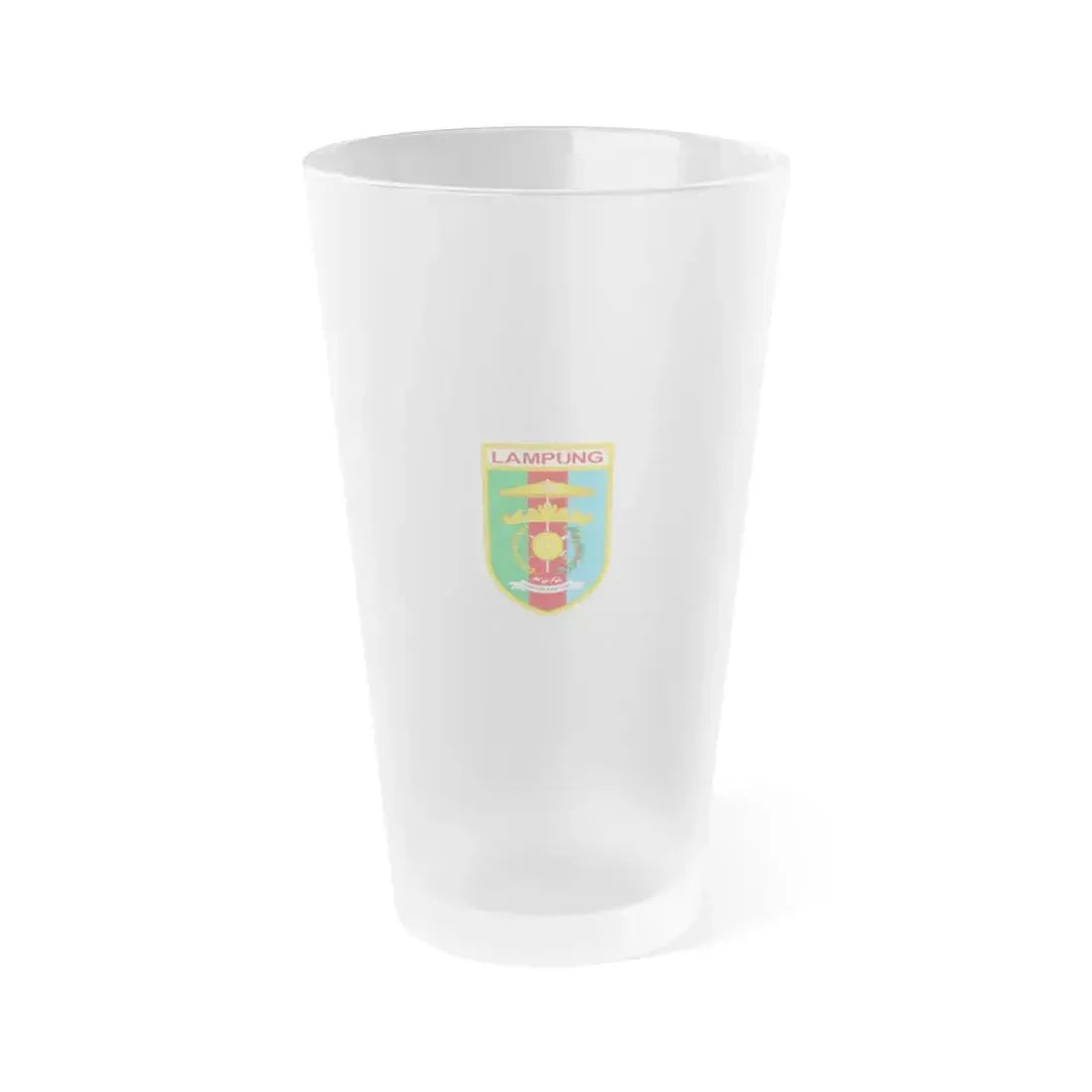 Flag of Lampung Indonesia - Frosted Pint Glass 16oz 16oz Frosted - Go Mug Yourself