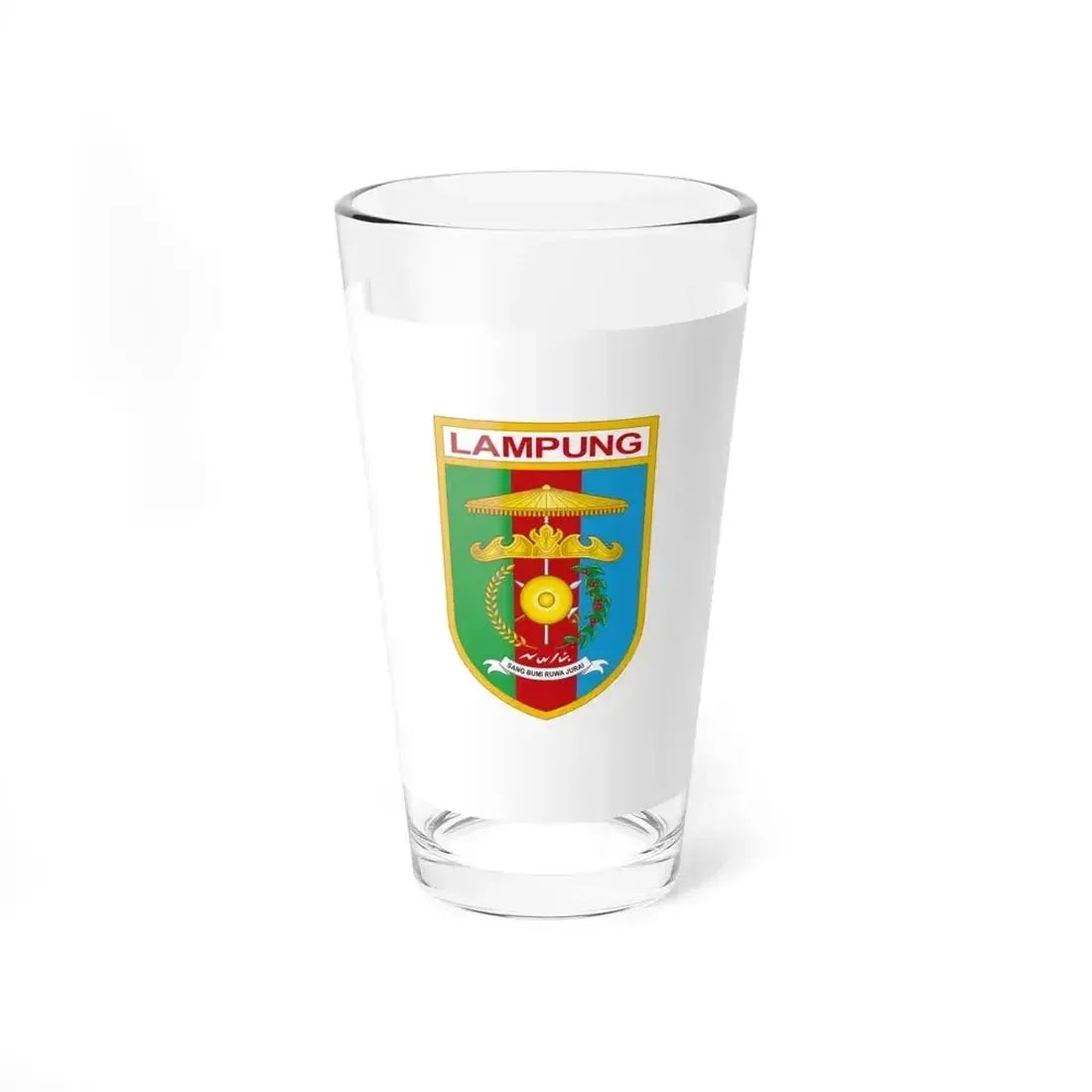 Flag of Lampung Indonesia - Pint Glass 16oz 16oz - Go Mug Yourself