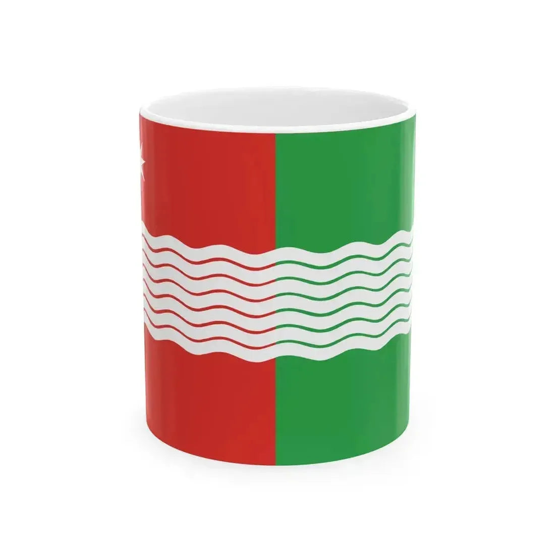 Flag of Lanchkhuti Municipality (Georgia) White Coffee Mug 11oz - Go Mug Yourself
