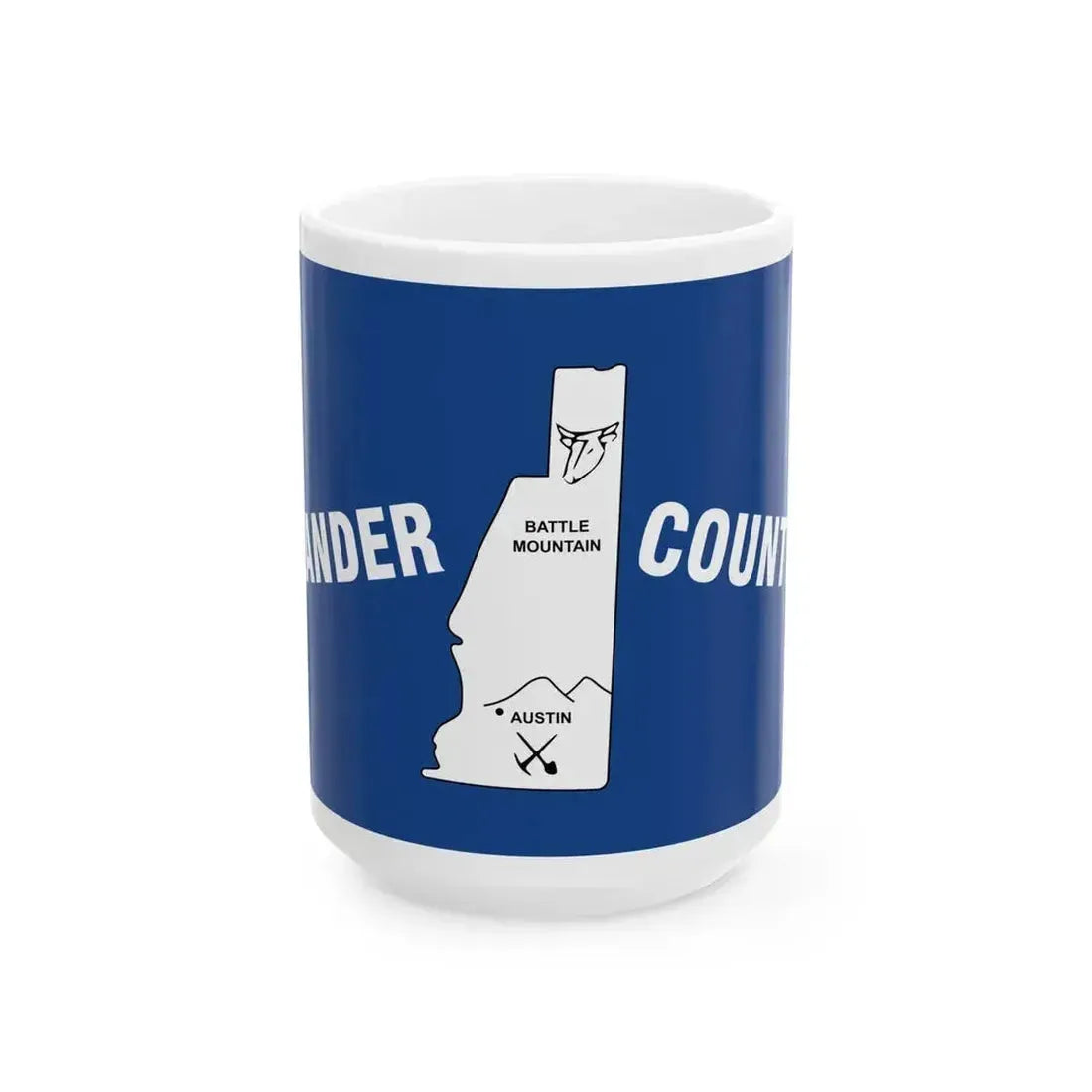 Flag of Lander County Nevada (United States) White Coffee Mug 15oz - Go Mug Yourself