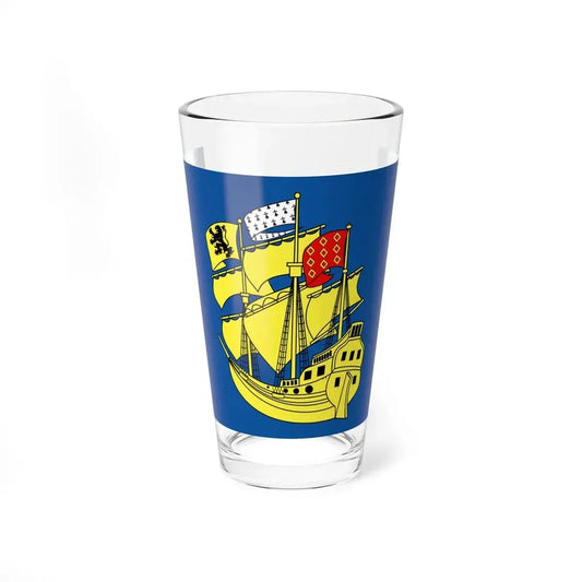 Flag of Landerneau (France) Pint Glass 16oz 16oz - Go Mug Yourself