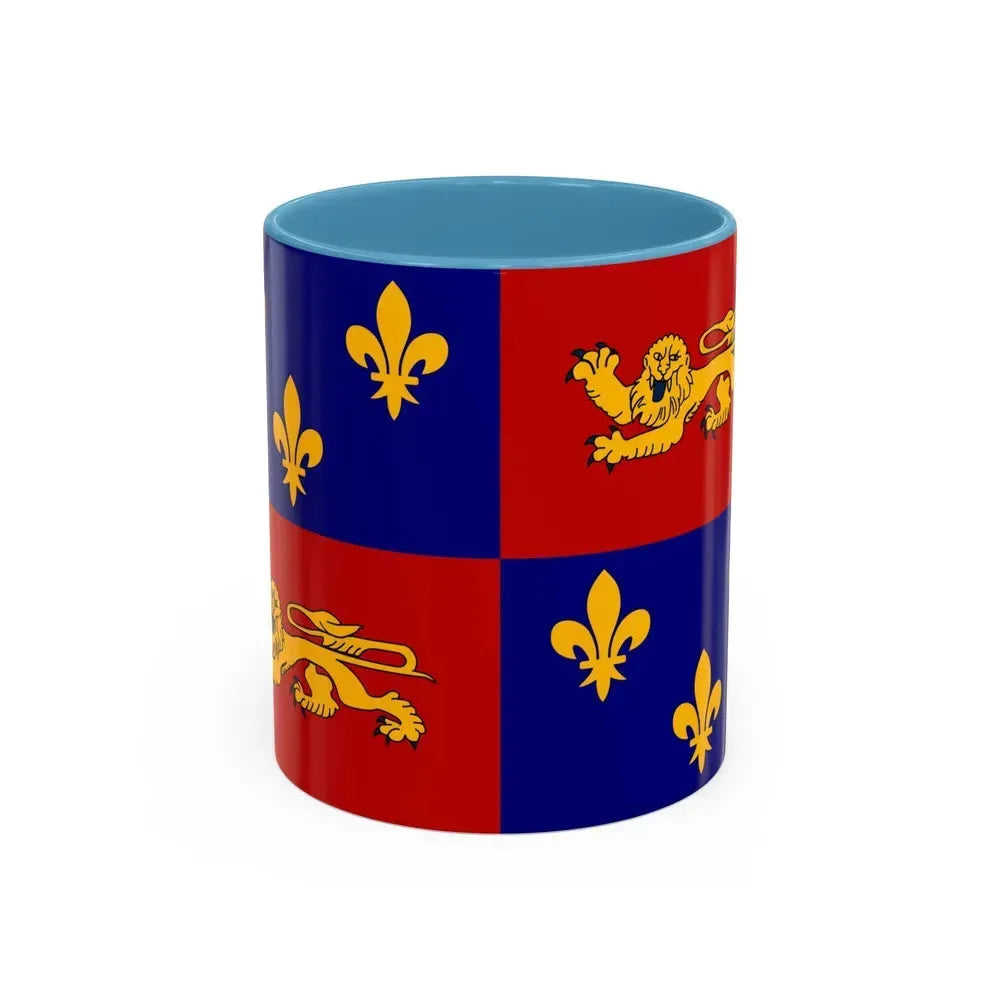 Flag of Landes France - Accent Coffee Mug 11oz Light Blue - Go Mug Yourself