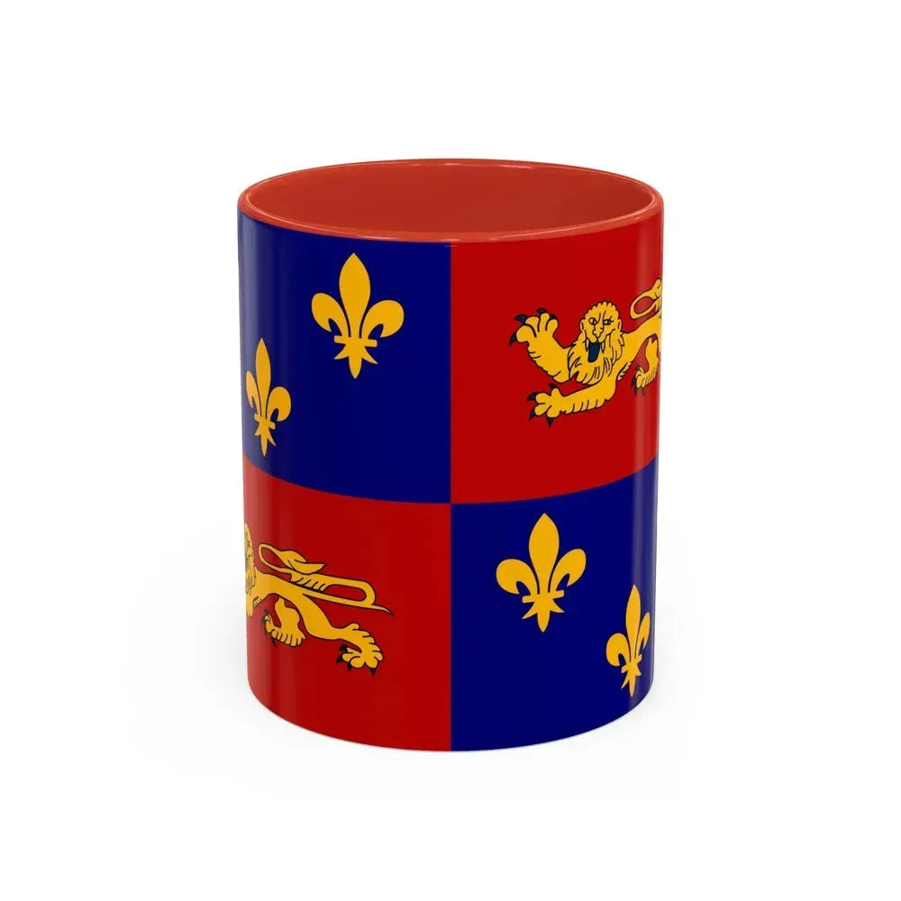 Flag of Landes France - Accent Coffee Mug 11oz Red - Go Mug Yourself