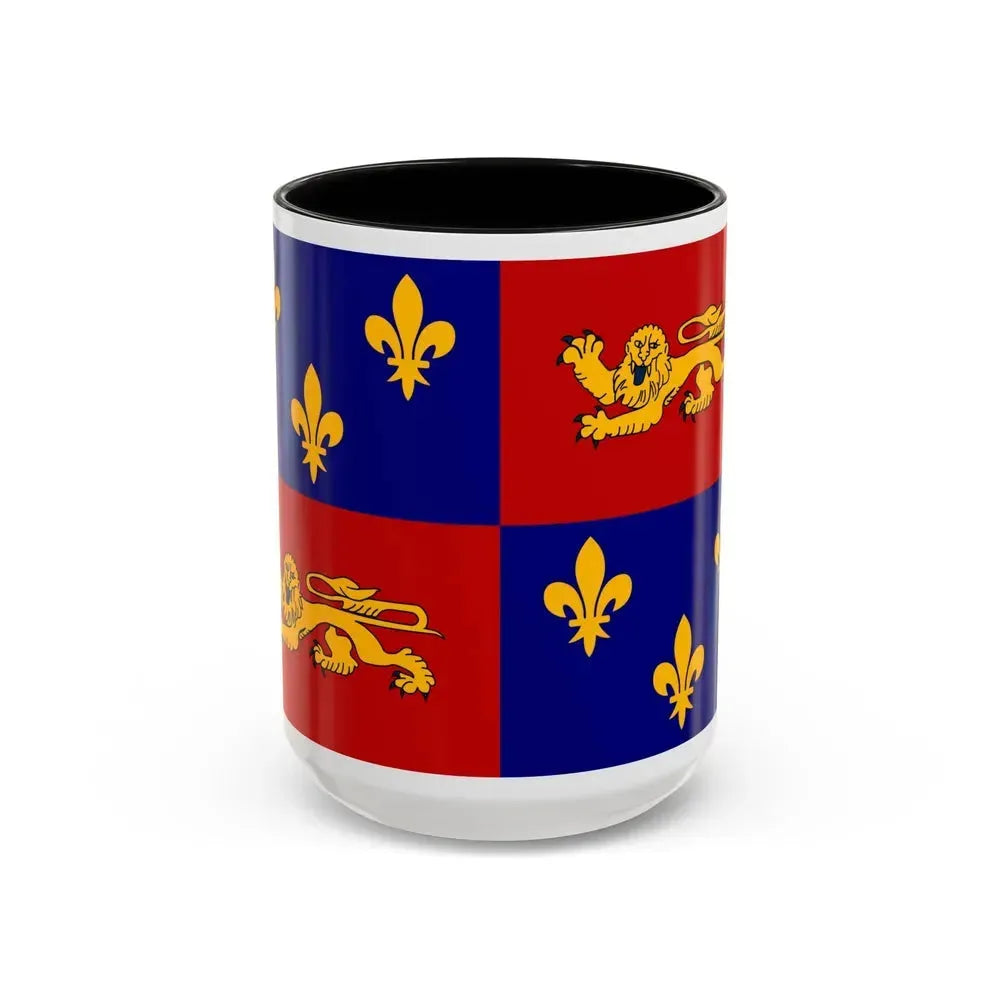 Flag of Landes France - Accent Coffee Mug 15oz Black - Go Mug Yourself