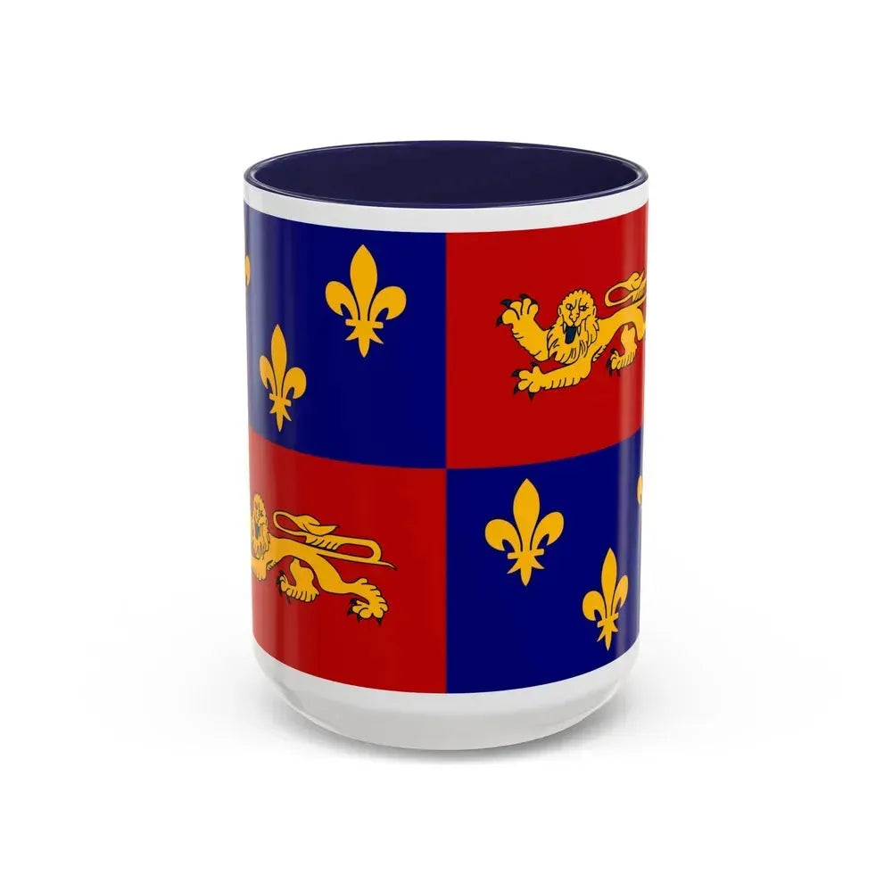 Flag of Landes France - Accent Coffee Mug 15oz Navy - Go Mug Yourself