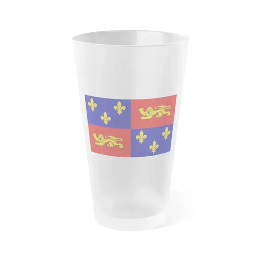 Flag of Landes France - Frosted Pint Glass 16oz 16oz Frosted - Go Mug Yourself