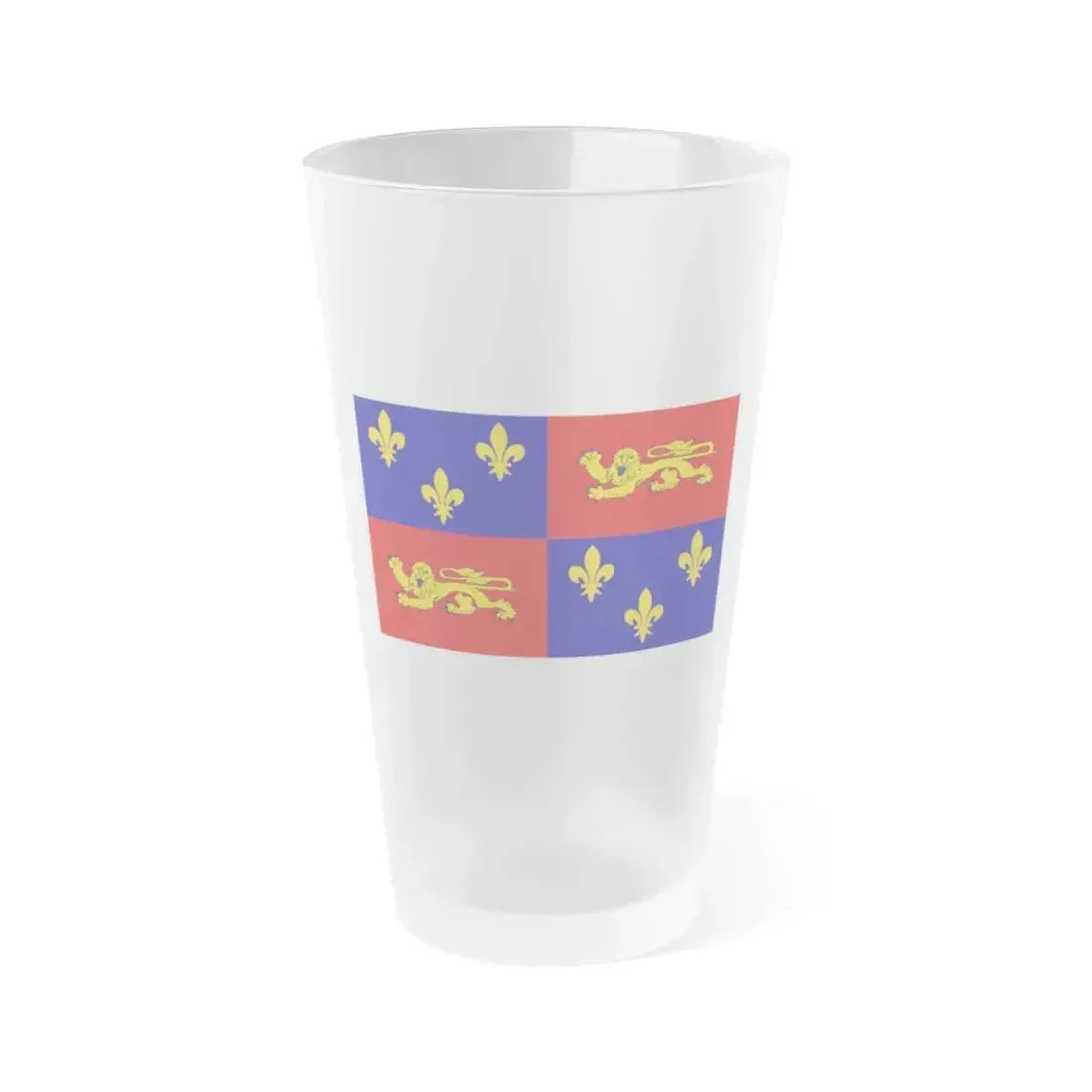 Flag of Landes France - Frosted Pint Glass 16oz 16oz Frosted - Go Mug Yourself