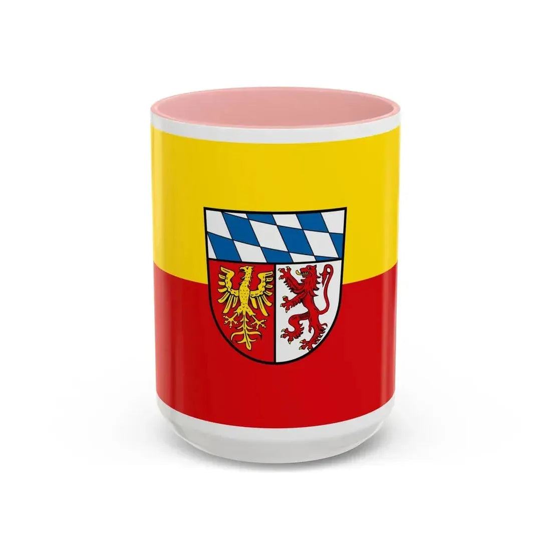 Flag of Landsberg am Lech Germany - Accent Coffee Mug 15oz Pink - Go Mug Yourself