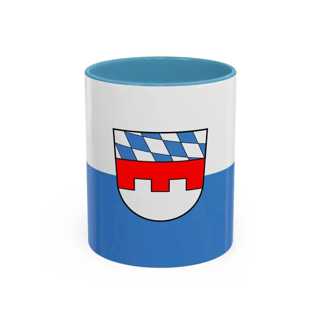 Flag of Landshut 2 Germany - Accent Coffee Mug 11oz Light Blue - Go Mug Yourself