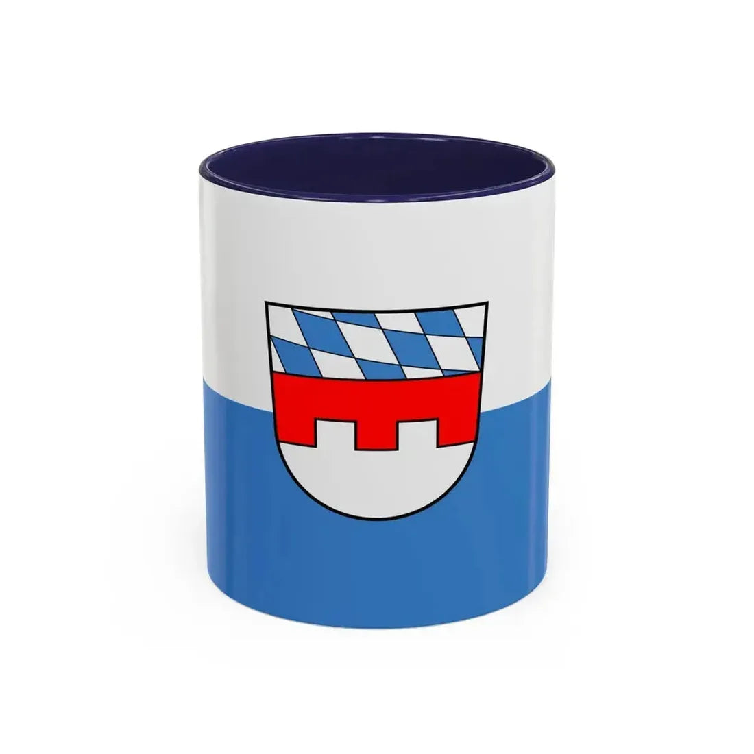 Flag of Landshut 2 Germany - Accent Coffee Mug 11oz Navy - Go Mug Yourself