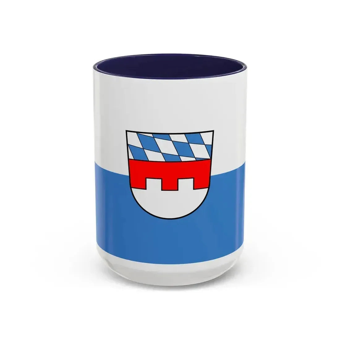 Flag of Landshut 2 Germany - Accent Coffee Mug 15oz Navy - Go Mug Yourself