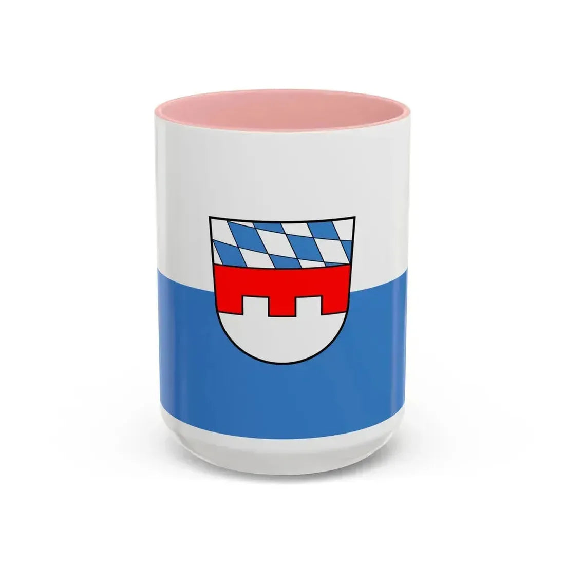 Flag of Landshut 2 Germany - Accent Coffee Mug 15oz Pink - Go Mug Yourself
