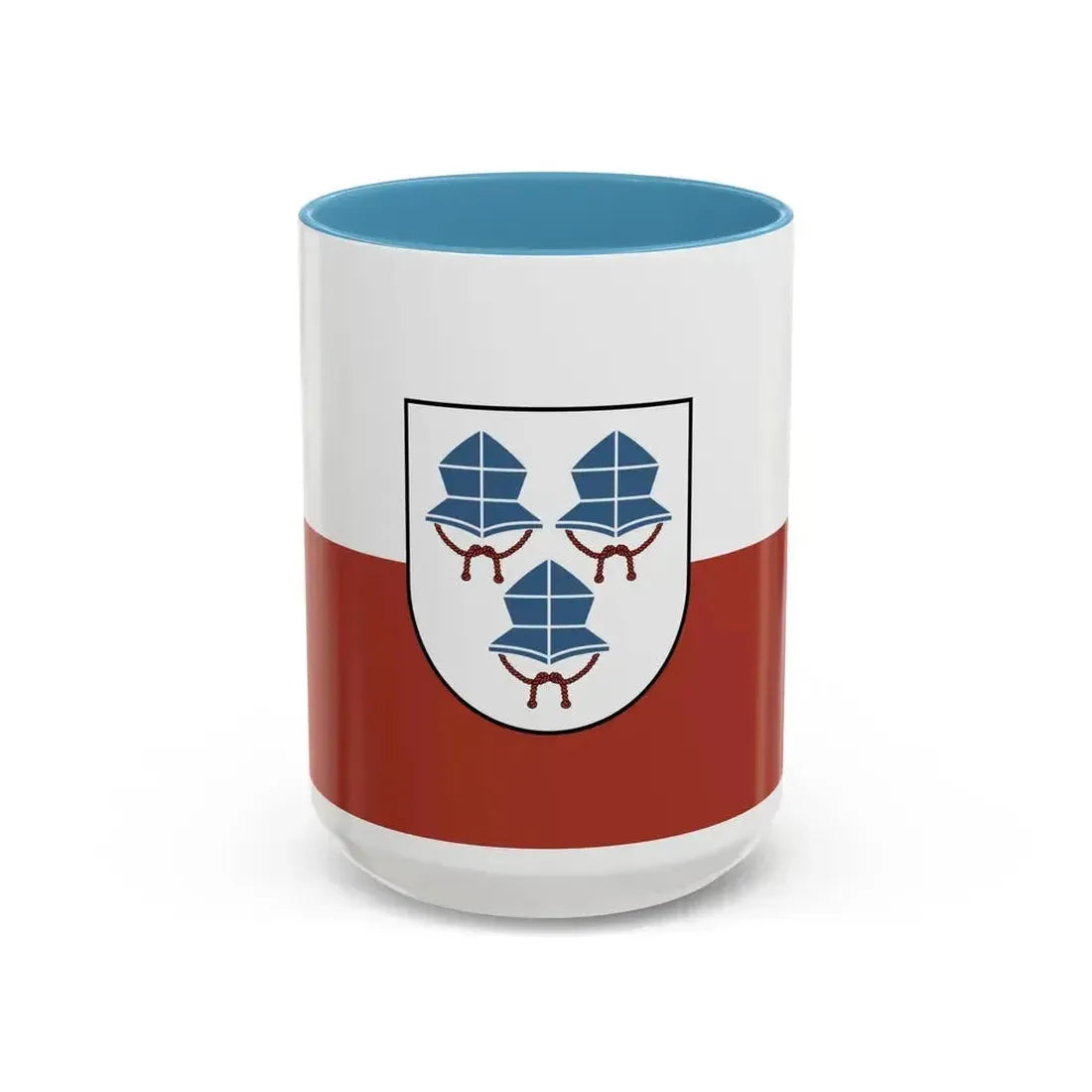 Flag of Landshut 3 Germany - Accent Coffee Mug 15oz Light Blue - Go Mug Yourself