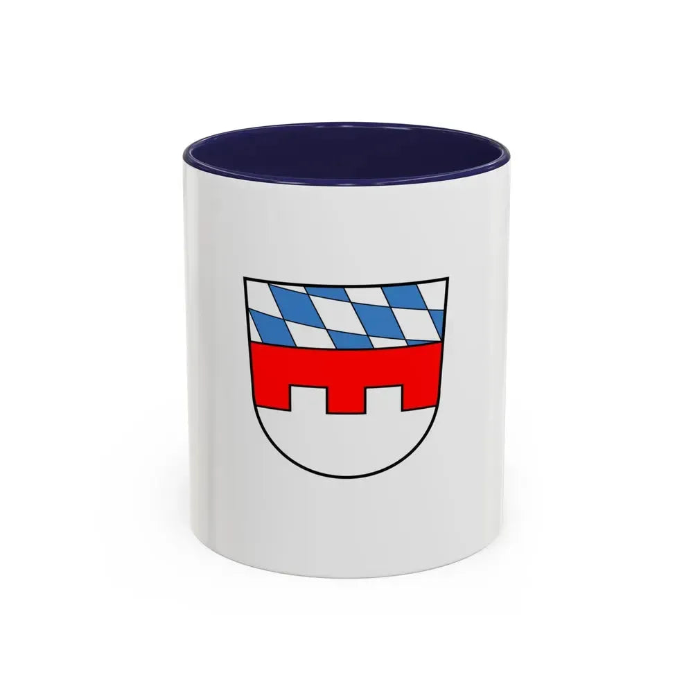 Flag of Landshut Germany - Accent Coffee Mug 11oz Navy - Go Mug Yourself