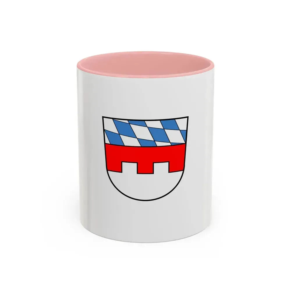 Flag of Landshut Germany - Accent Coffee Mug 11oz Pink - Go Mug Yourself