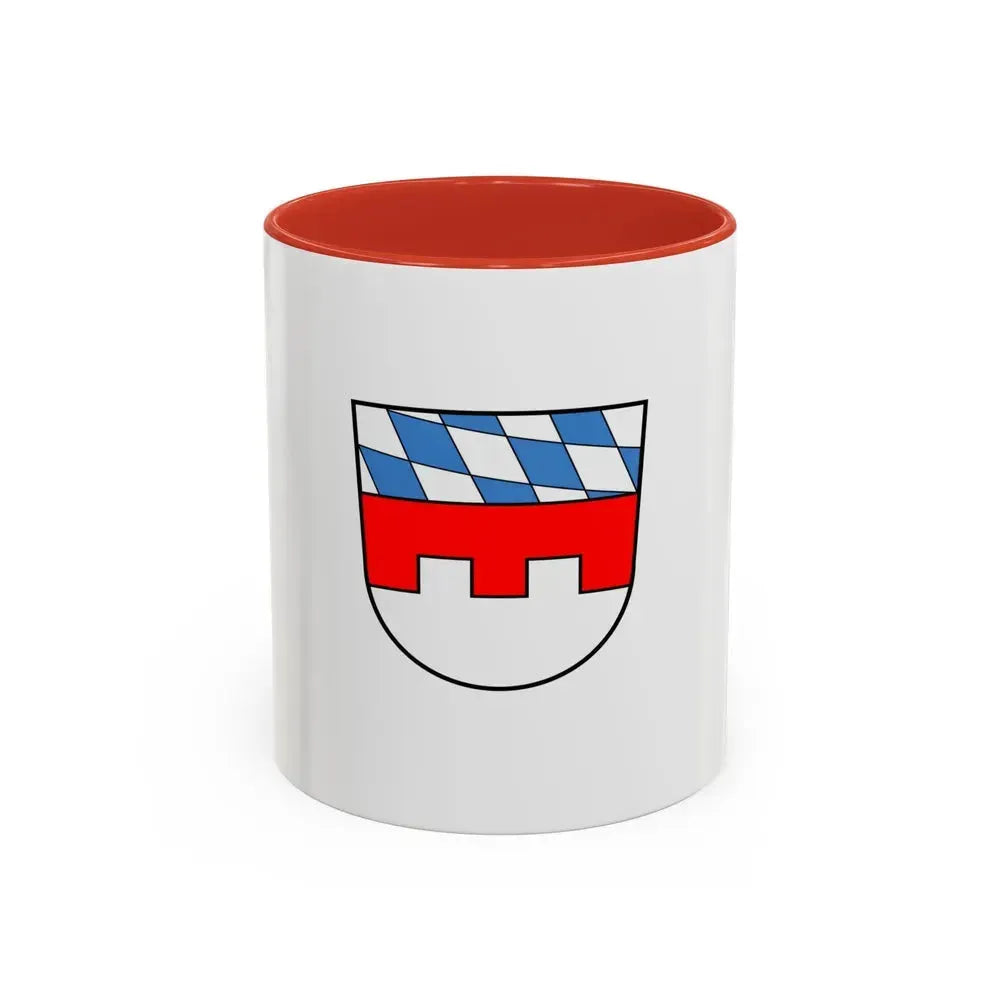 Flag of Landshut Germany - Accent Coffee Mug 11oz Red - Go Mug Yourself