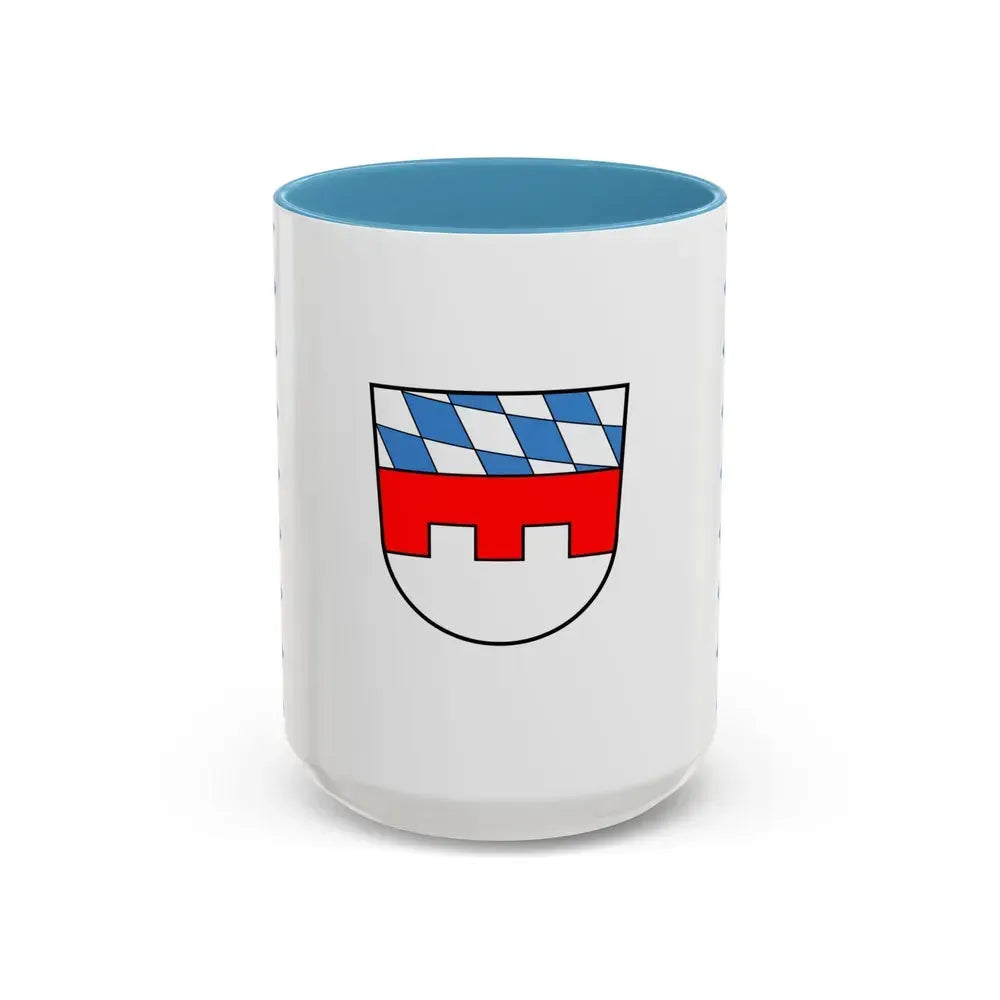 Flag of Landshut Germany - Accent Coffee Mug 15oz Light Blue - Go Mug Yourself