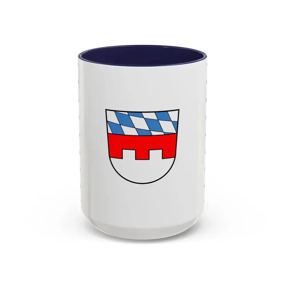 Flag of Landshut Germany - Accent Coffee Mug 15oz Navy - Go Mug Yourself