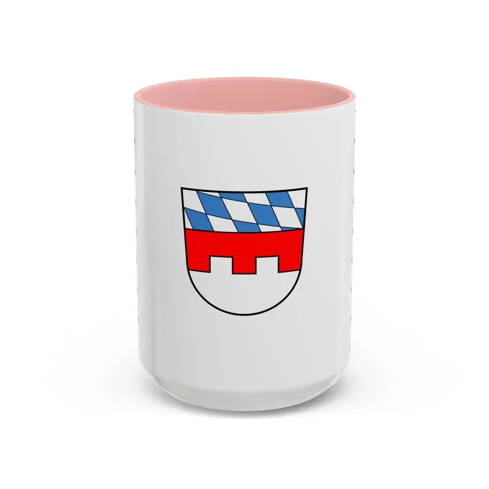 Flag of Landshut Germany - Accent Coffee Mug 15oz Pink - Go Mug Yourself