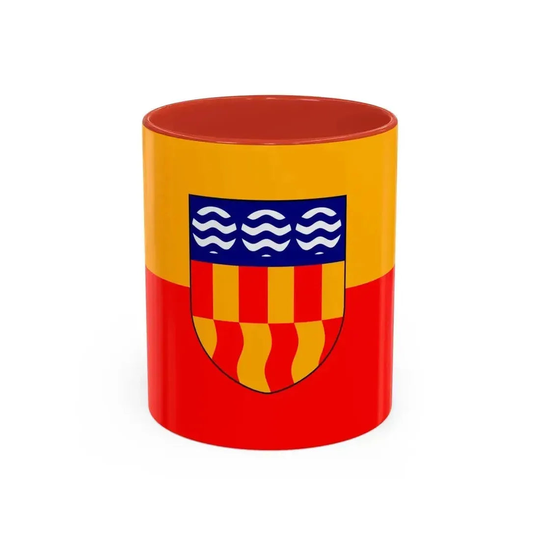 Flag of Langford BC Canada - Accent Coffee Mug 11oz Red - Go Mug Yourself