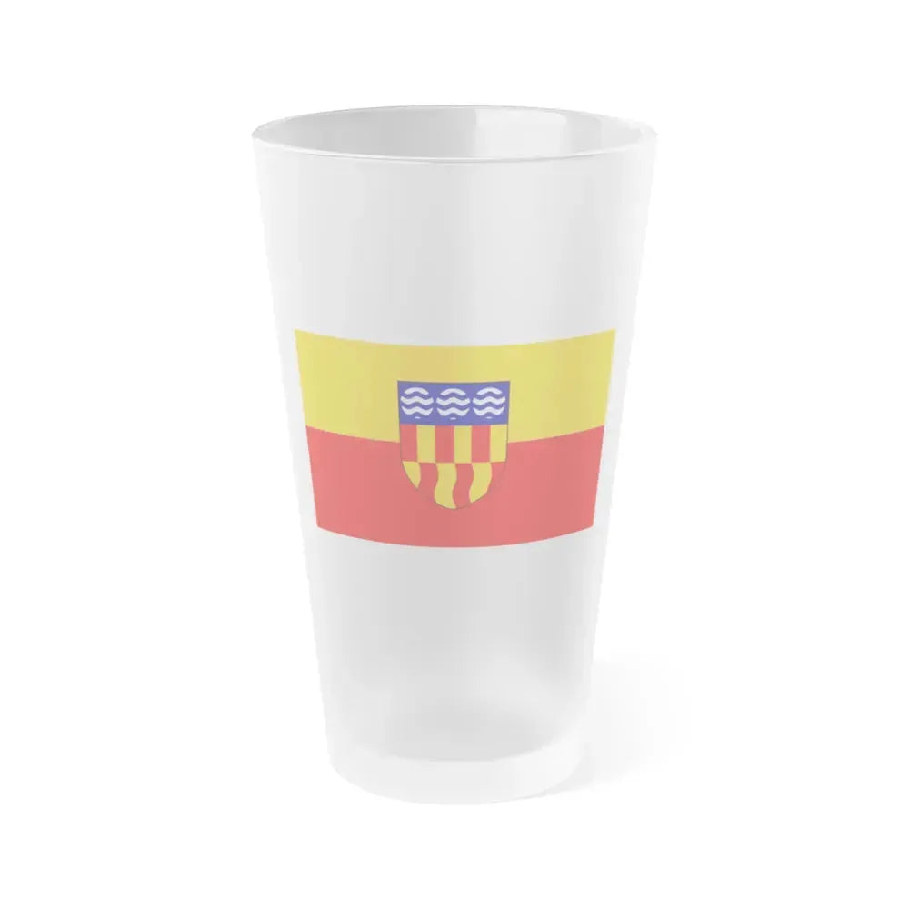 Flag of Langford BC Canada - Frosted Pint Glass 16oz 16oz Frosted - Go Mug Yourself
