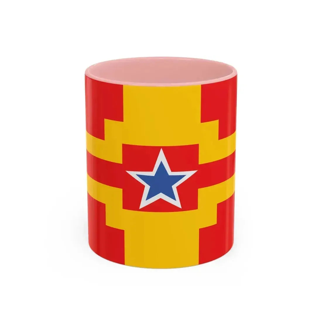 Flag of Langley BC Canada - Accent Coffee Mug 11oz Pink - Go Mug Yourself