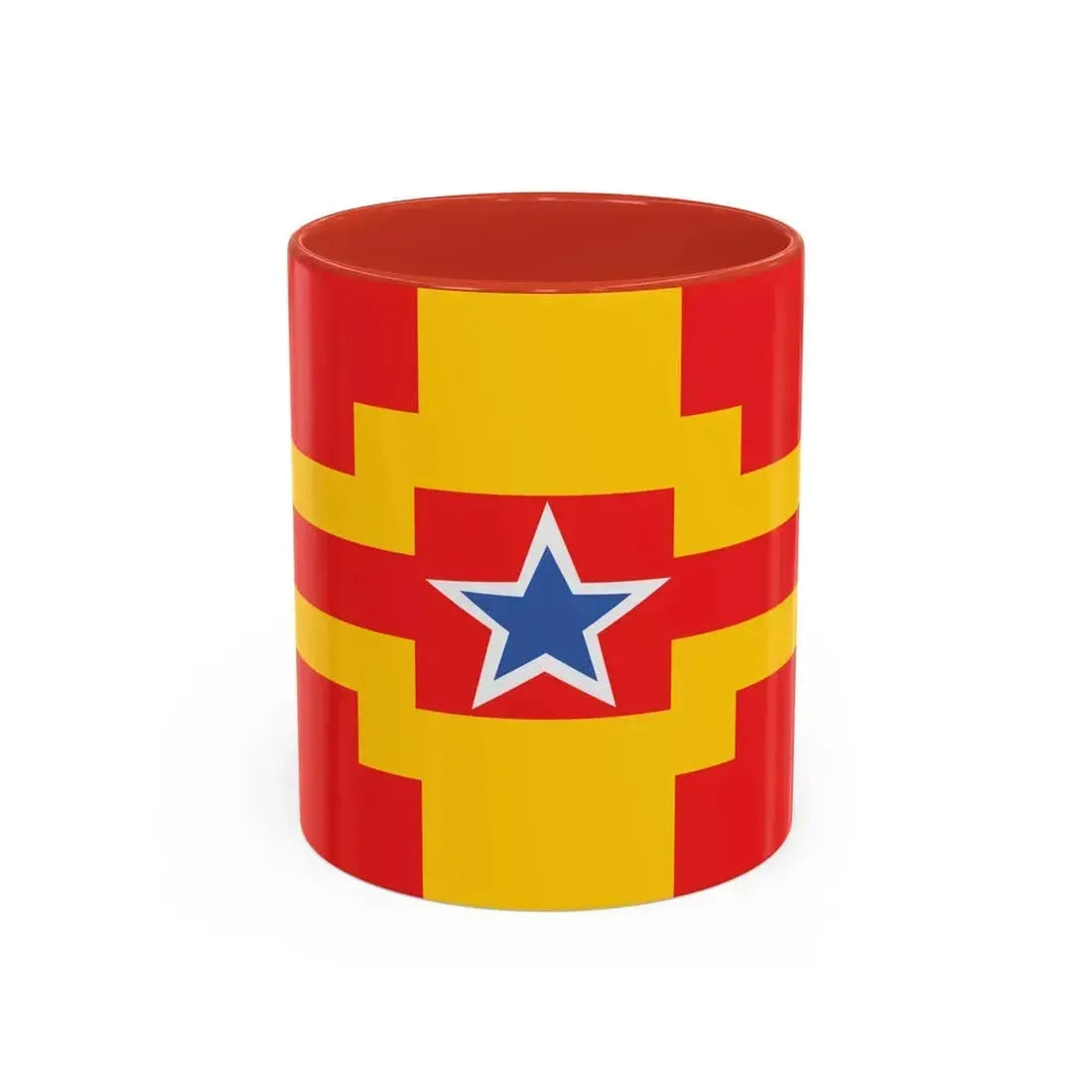 Flag of Langley BC Canada - Accent Coffee Mug 11oz Red - Go Mug Yourself