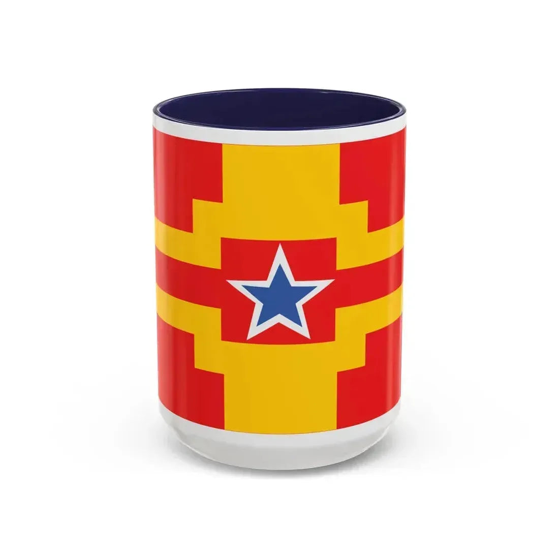 Flag of Langley BC Canada - Accent Coffee Mug 15oz Navy - Go Mug Yourself