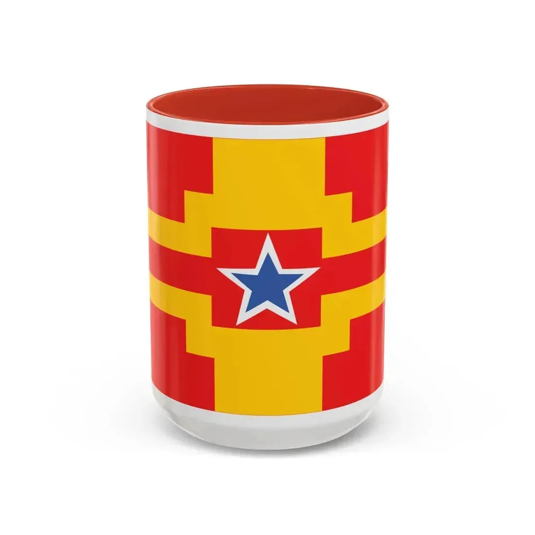 Flag of Langley BC Canada - Accent Coffee Mug 15oz Red - Go Mug Yourself