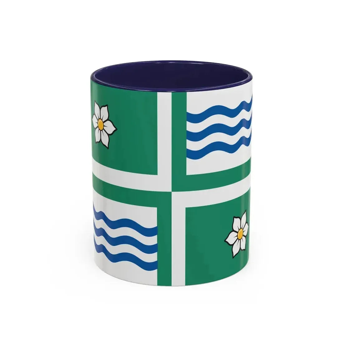 Flag of Langley British Columbia Canada - Accent Coffee Mug 11oz Navy - Go Mug Yourself