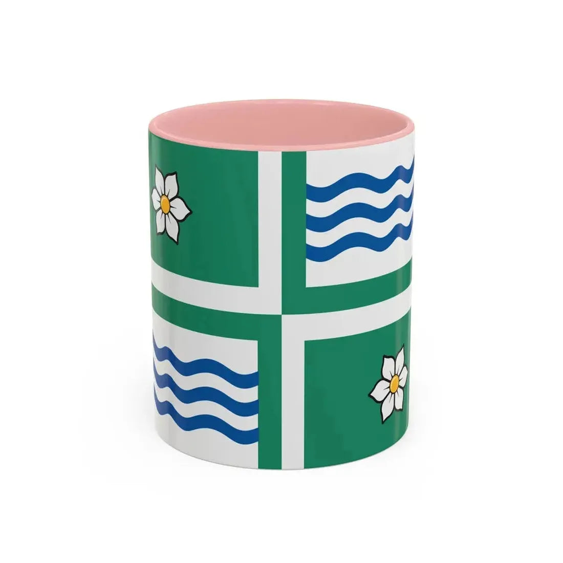 Flag of Langley British Columbia Canada - Accent Coffee Mug 11oz Pink - Go Mug Yourself