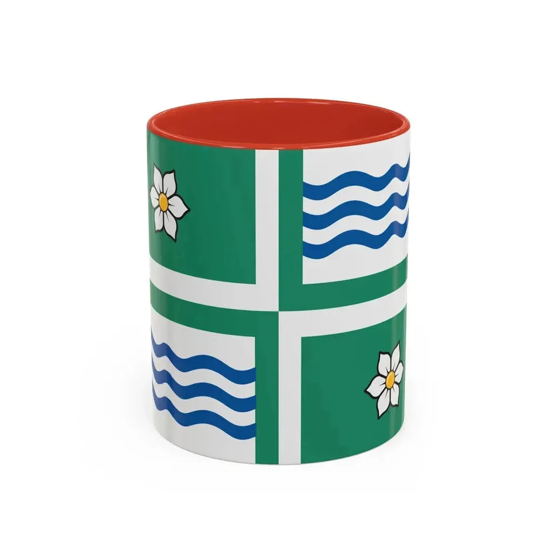 Flag of Langley British Columbia Canada - Accent Coffee Mug 11oz Red - Go Mug Yourself