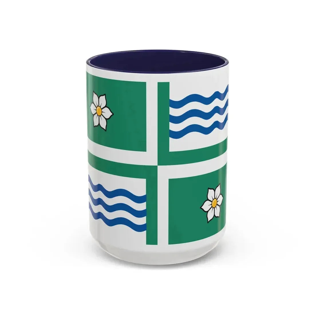Flag of Langley British Columbia Canada - Accent Coffee Mug 15oz Navy - Go Mug Yourself