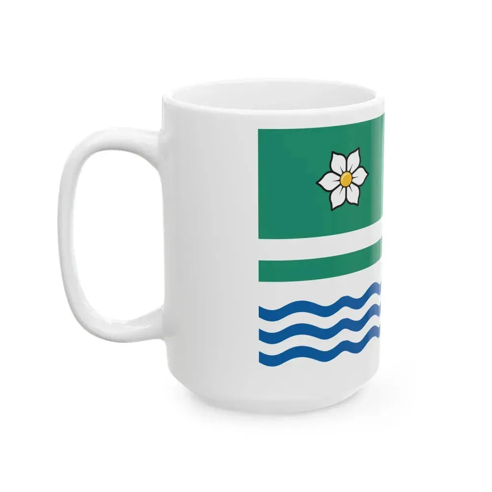 Flag of Langley British Columbia Canada - White Coffee Mug - Go Mug Yourself