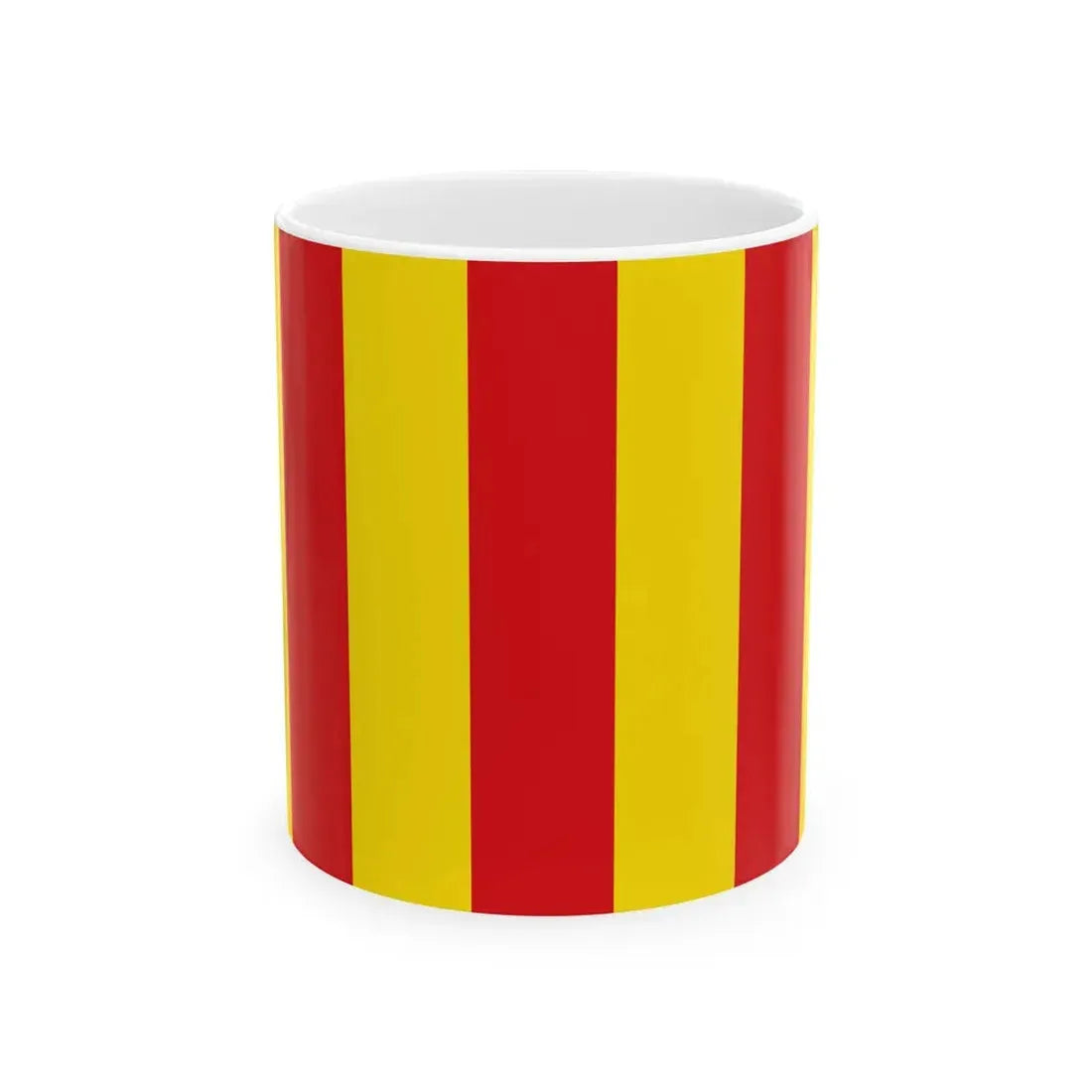 Flag of Langon Gironde (France) White Coffee Mug 11oz - Go Mug Yourself