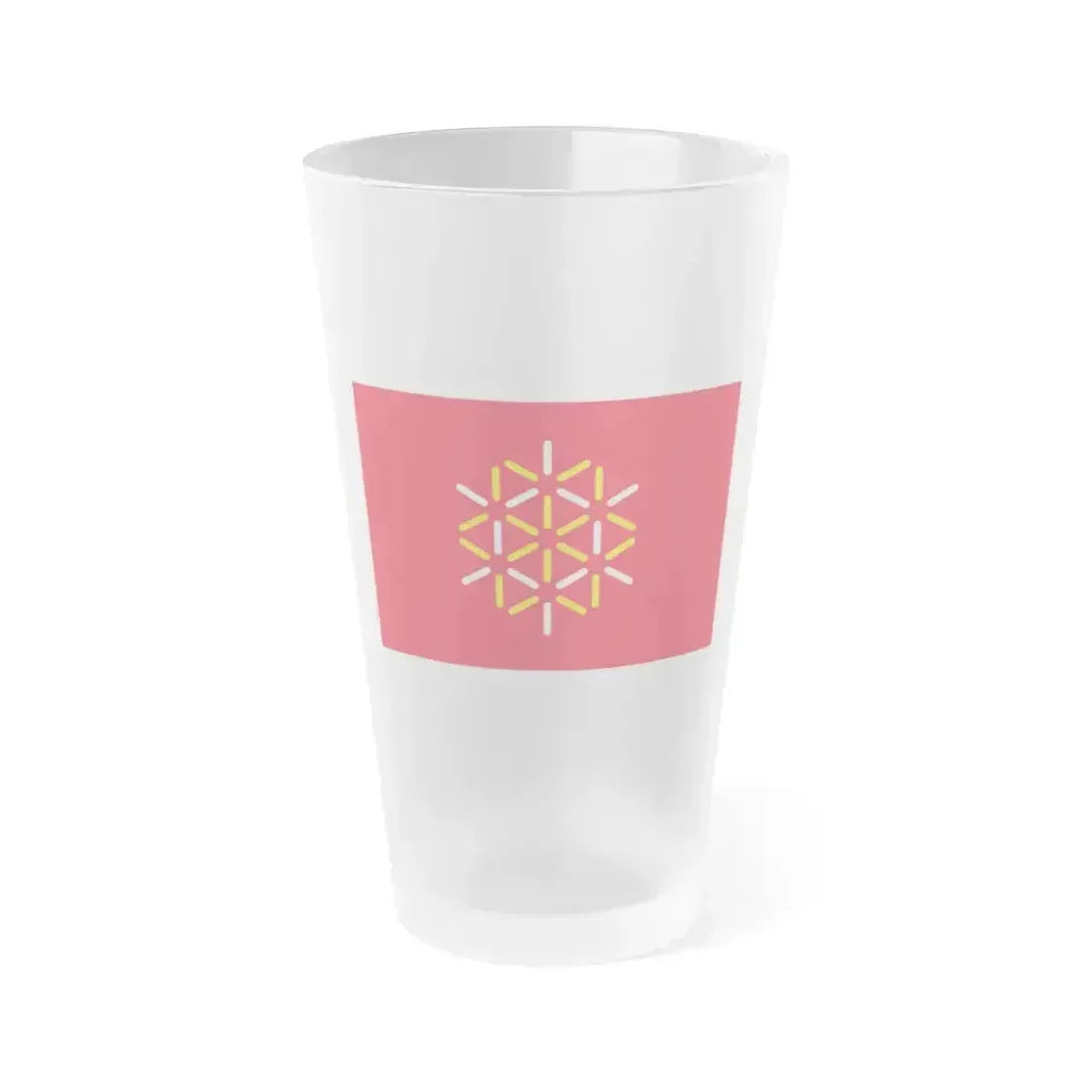 Flag of Languedoc Roussillon France 2 - Frosted Pint Glass 16oz 16oz Frosted - Go Mug Yourself