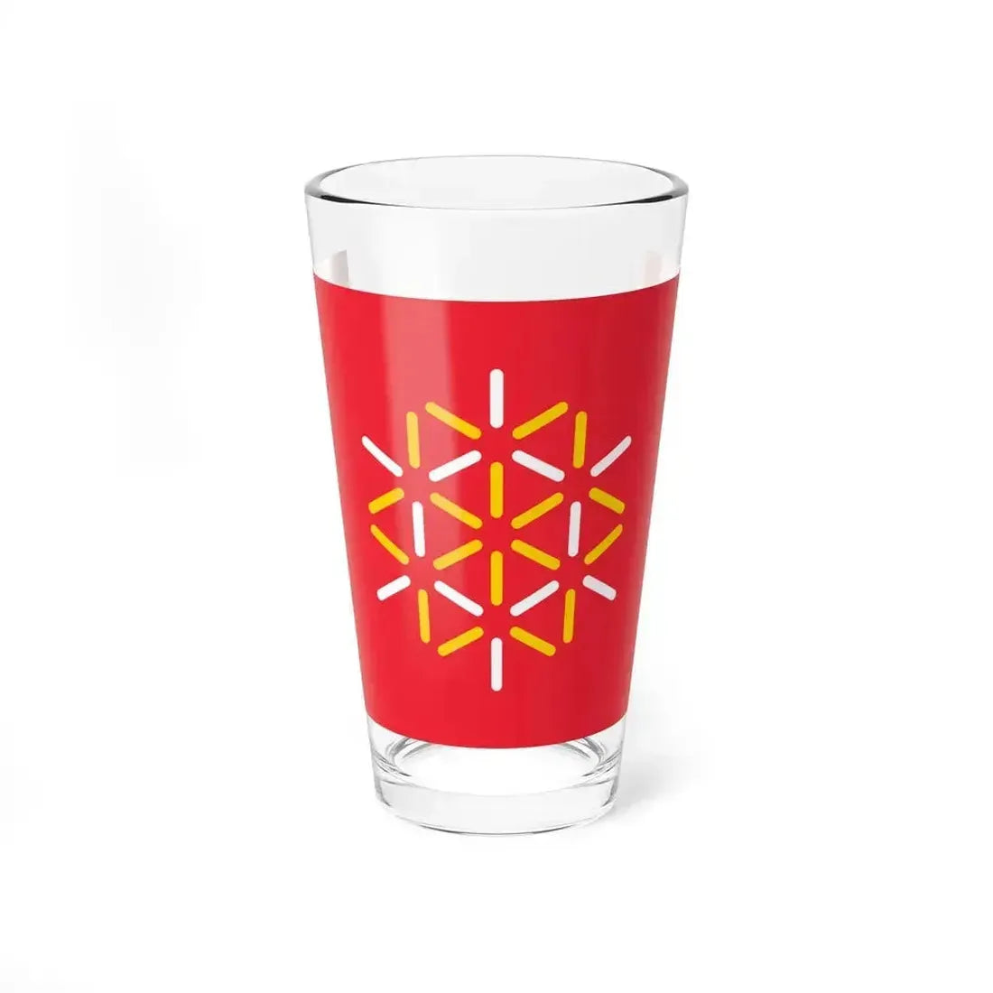Flag of Languedoc Roussillon France 2 - Pint Glass 16oz 16oz - Go Mug Yourself