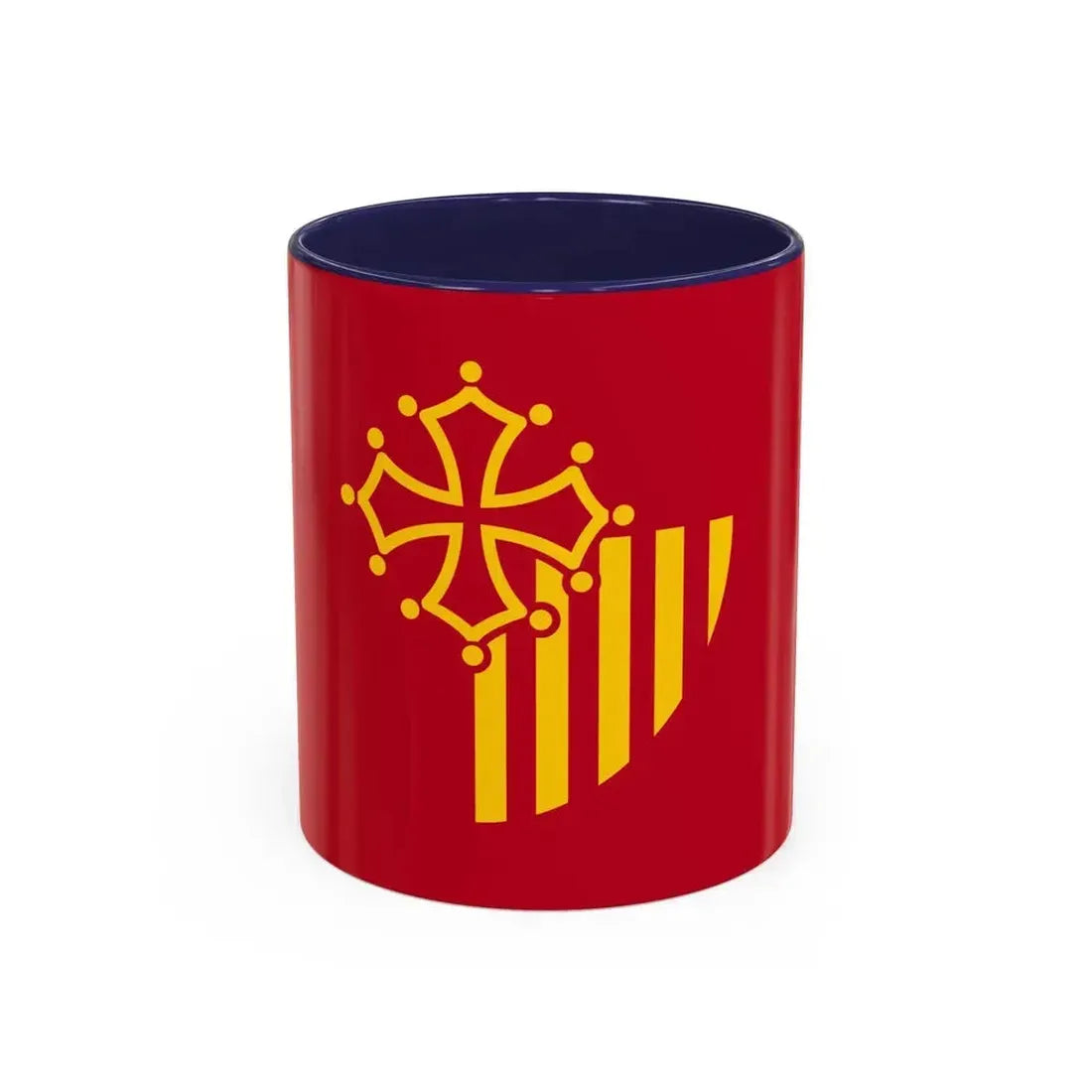 Flag of Languedoc Roussillon France - Accent Coffee Mug 11oz Navy - Go Mug Yourself