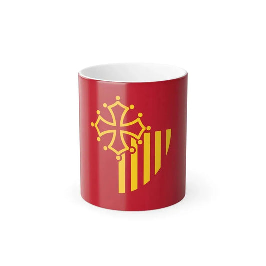Flag of Languedoc Roussillon France - Color Changing Coffee Mug 11oz - Go Mug Yourself