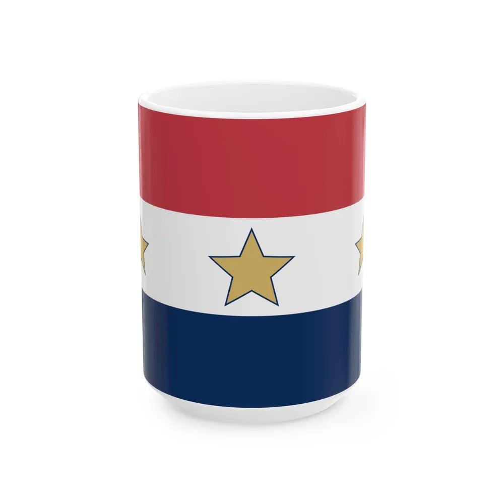Flag of Lansing Illinois (United States) White Coffee Mug 15oz - Go Mug Yourself