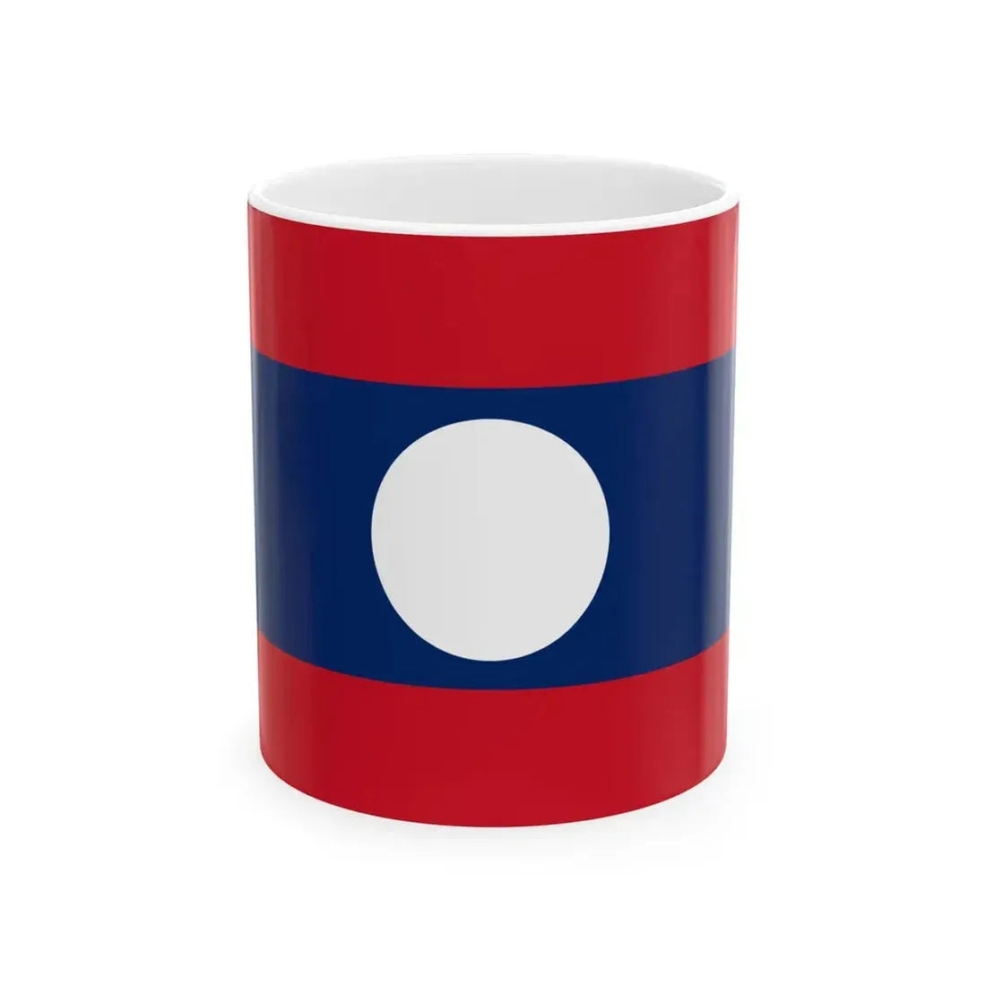 Flag of Laos 16-9 (Laos) White Coffee Mug 11oz - Go Mug Yourself