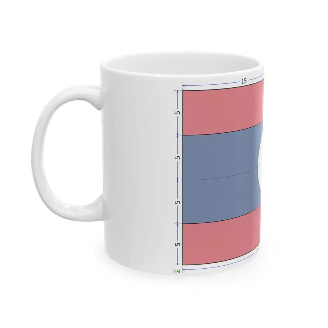 Flag of Laos construction sheet (Laos) White Coffee Mug - Go Mug Yourself