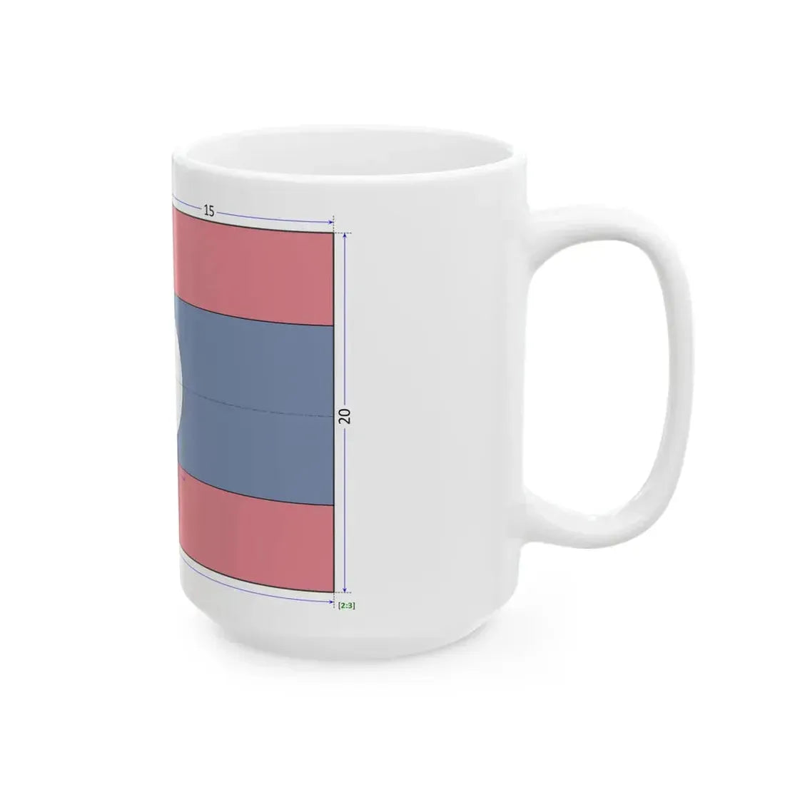 Flag of Laos construction sheet (Laos) White Coffee Mug - Go Mug Yourself