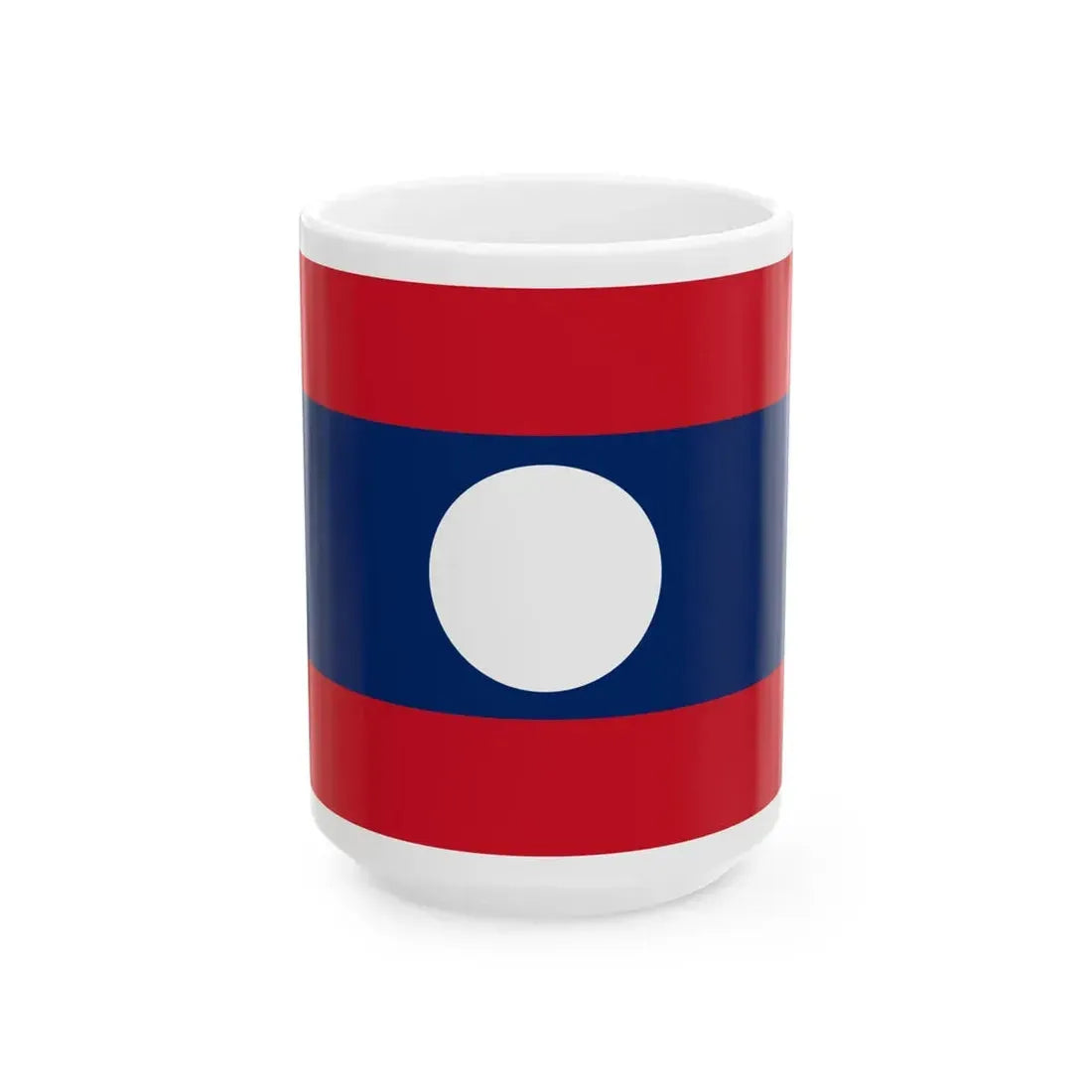 Flag of Laos (Laos) White Coffee Mug 15oz - Go Mug Yourself