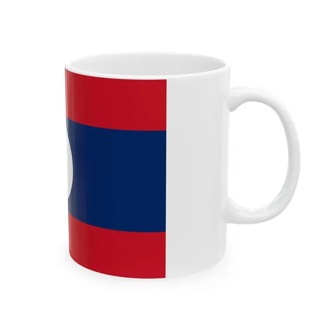 Flag of Laos (Laos) White Coffee Mug - Go Mug Yourself