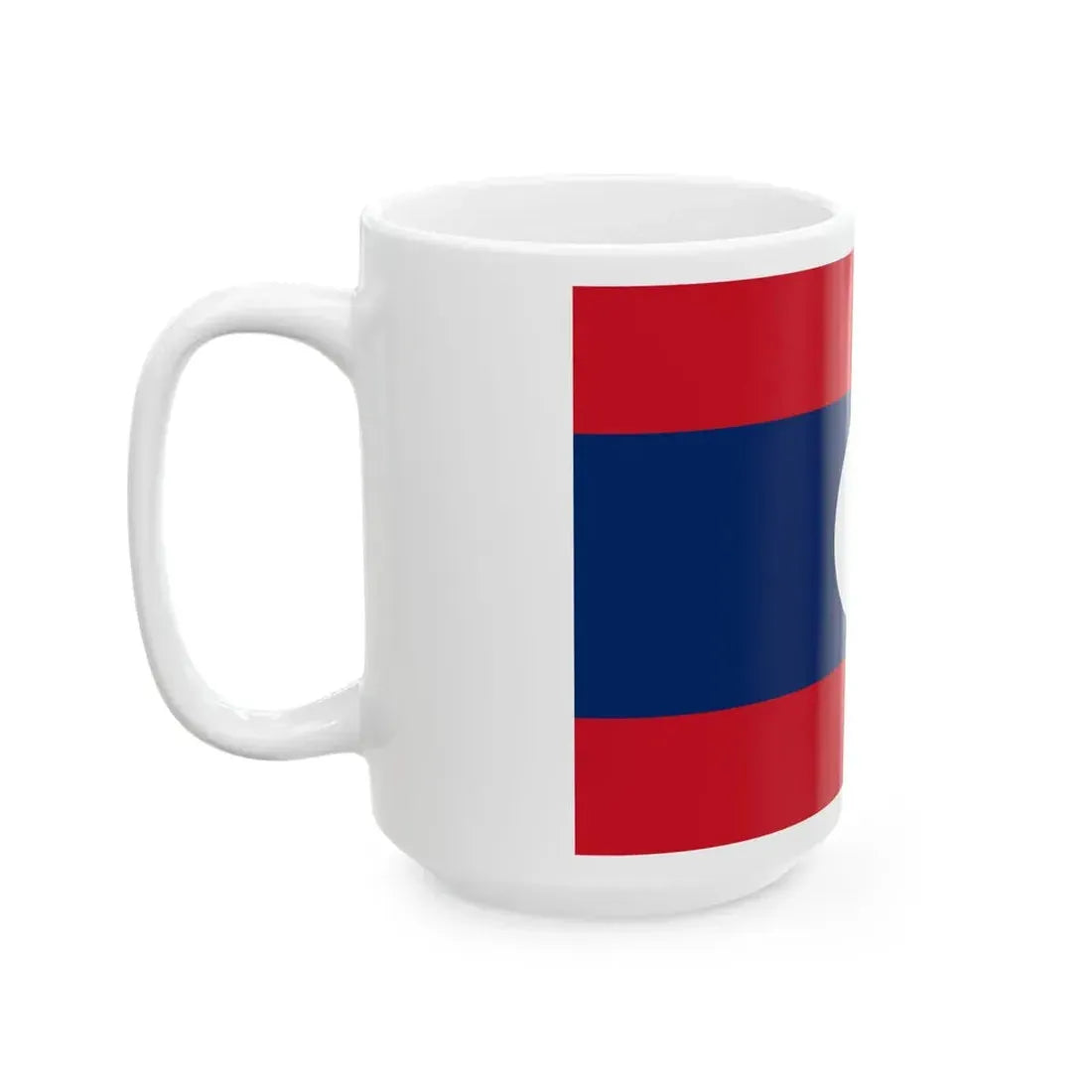 Flag of Laos (Laos) White Coffee Mug - Go Mug Yourself